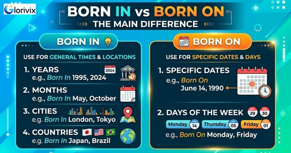 Born In vs Born On: The Main Difference