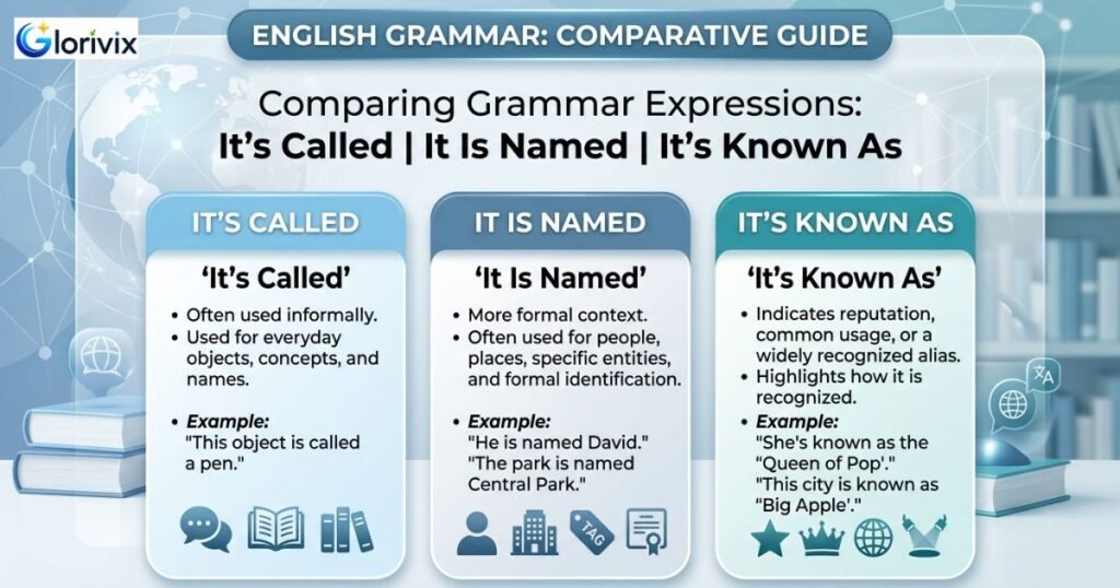 "It's Called" vs "It Is Named" vs "It's Known As"
