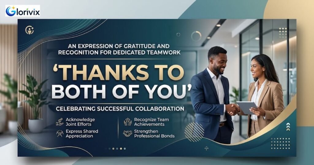 What Does "Thanks to Both of You" Mean?