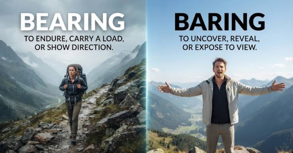 Bearing or Baring: Quick Answer