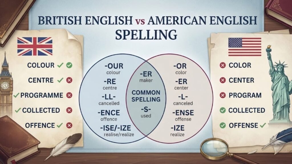 British English vs American English Spelling