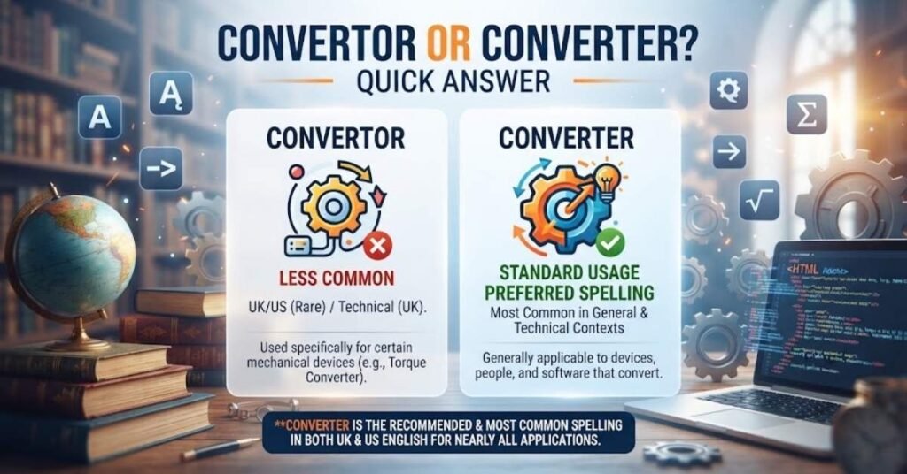 Convertor or Converter: Quick Answer