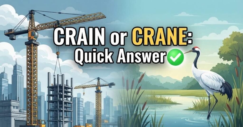 Crain or Crane: Quick Answer ✅