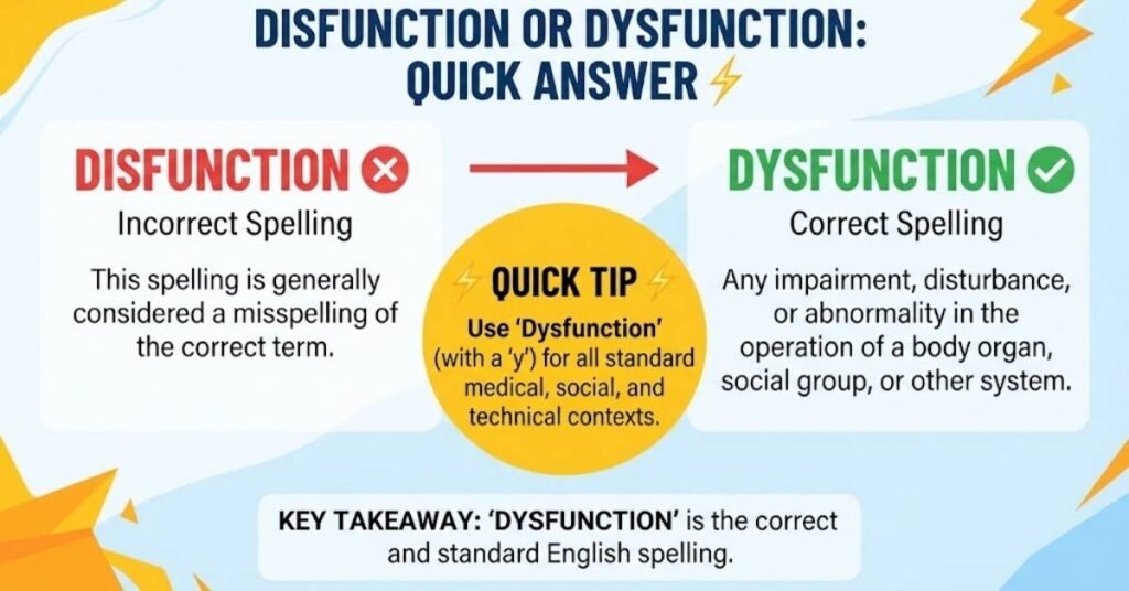 Disfunction or Dysfunction: Quick Answer ⚡