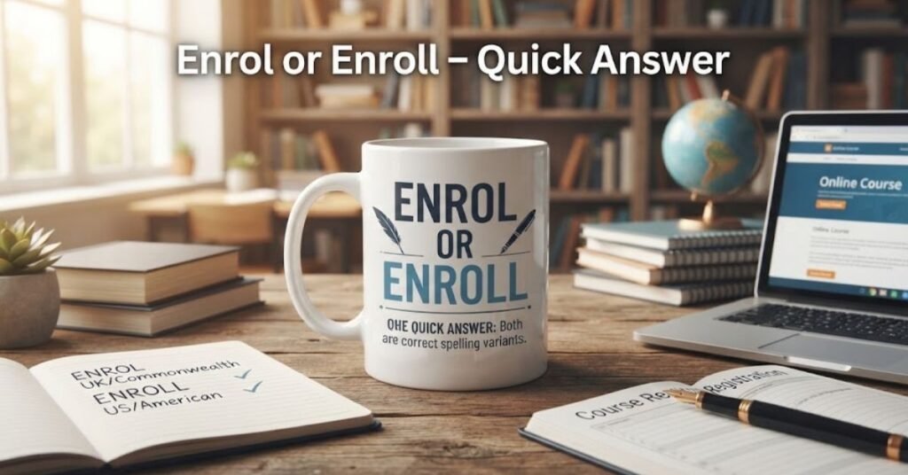 Enrol or Enroll – Quick Answer