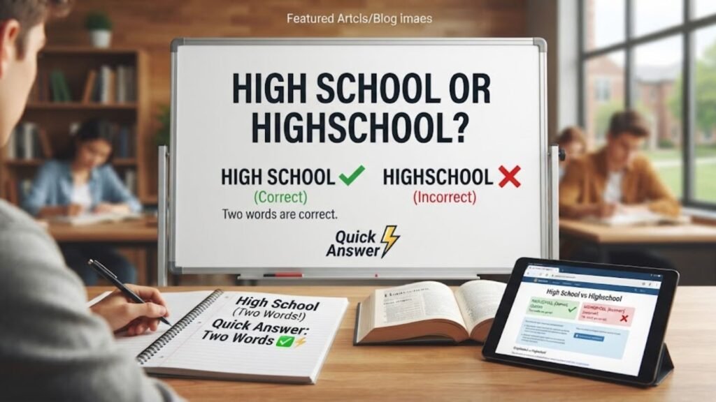 High School or Highschool: Quick Answer ✅⚡