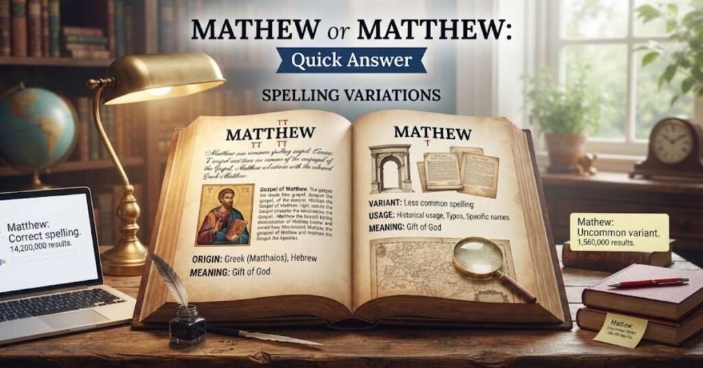 Mathew or Matthew: Quick Answer