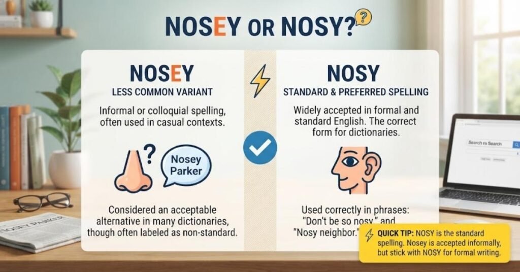 Nosey or Nosy: Quick Answer ✅⚡