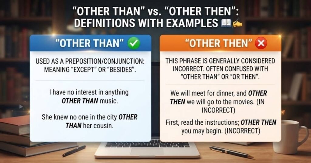 Other Than or Other Then: Definitions with Examples 📖✍️
