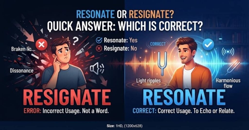 Resignate or Resonate: Quick Answer