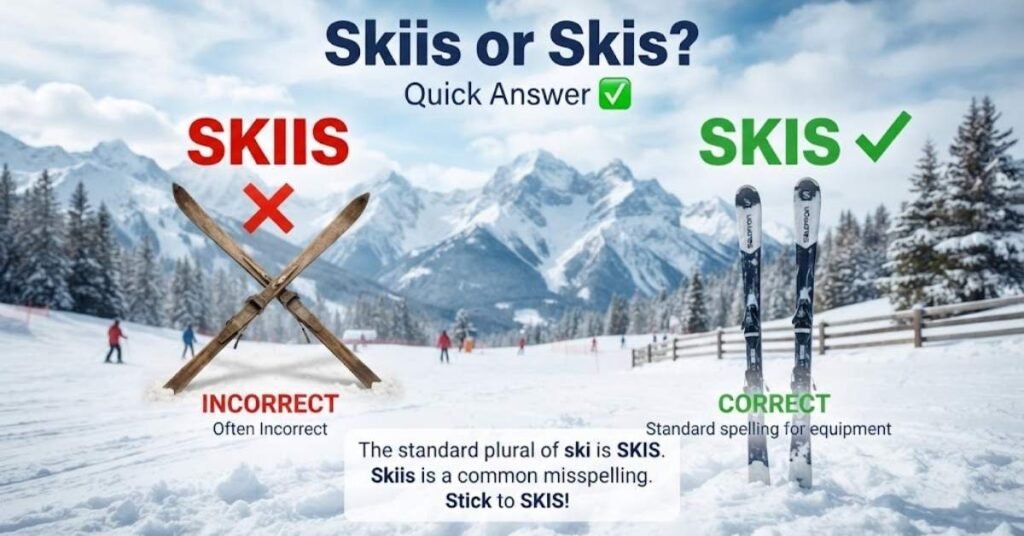 Skiis or Skis: Quick Answer ✅