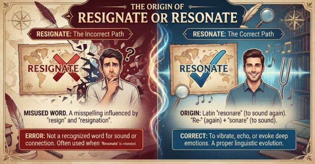 The Origin of Resignate or Resonate