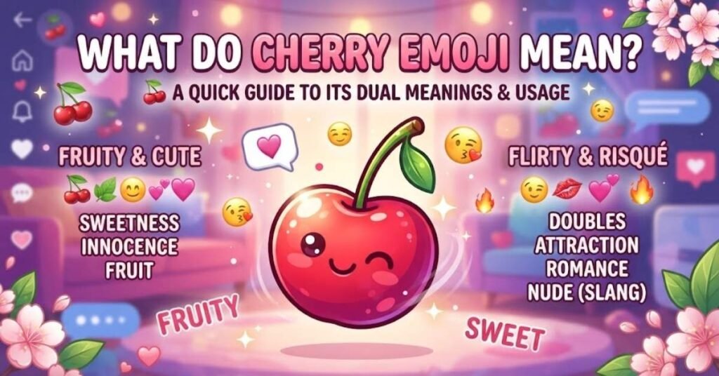 What do cherry emoji mean?