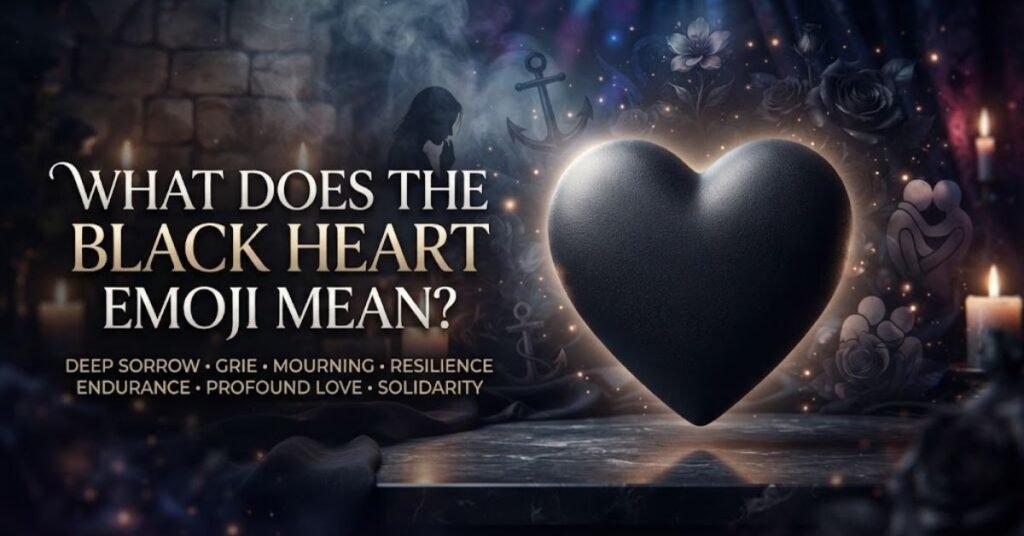 What does the black heart emoji mean?
