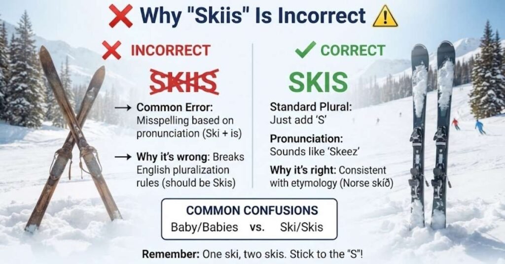 Why "Skiis" Is Incorrect ❌⚠️