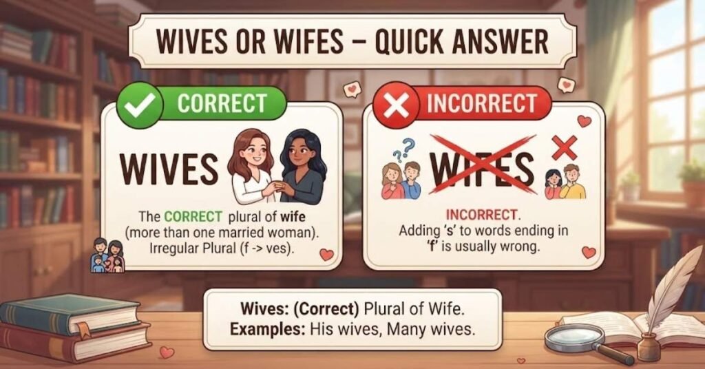 Wives or Wifes – Quick Answer