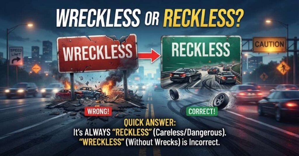 Wreckless or Reckless: Quick Answer