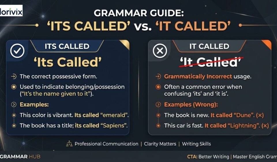 Its Called vs It Called: Which One Is Actually Correct?