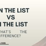 On the List vs In the List