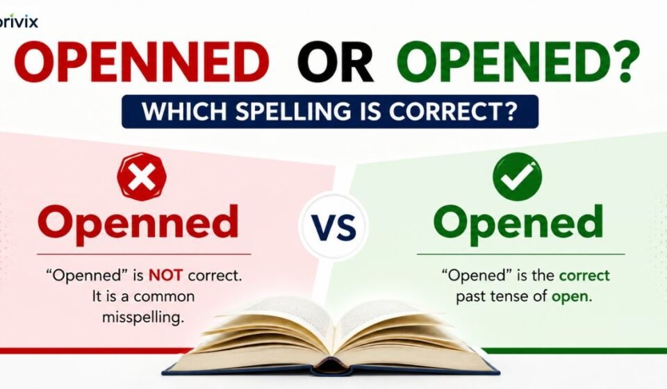 Openned or Opened? The Correct Spelling Explained