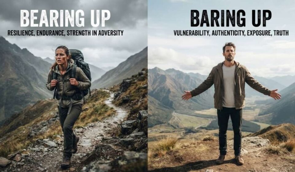 bearing up or baring up