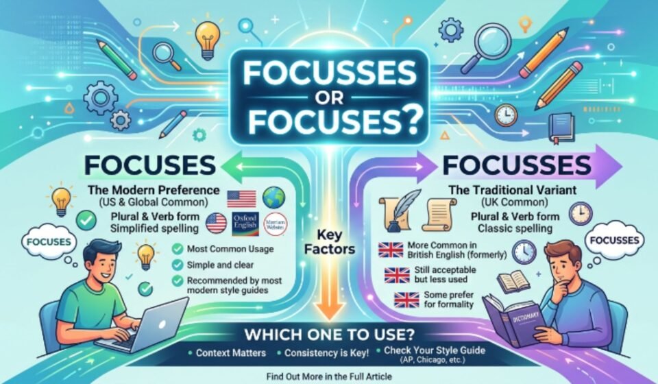 focusses or focuses