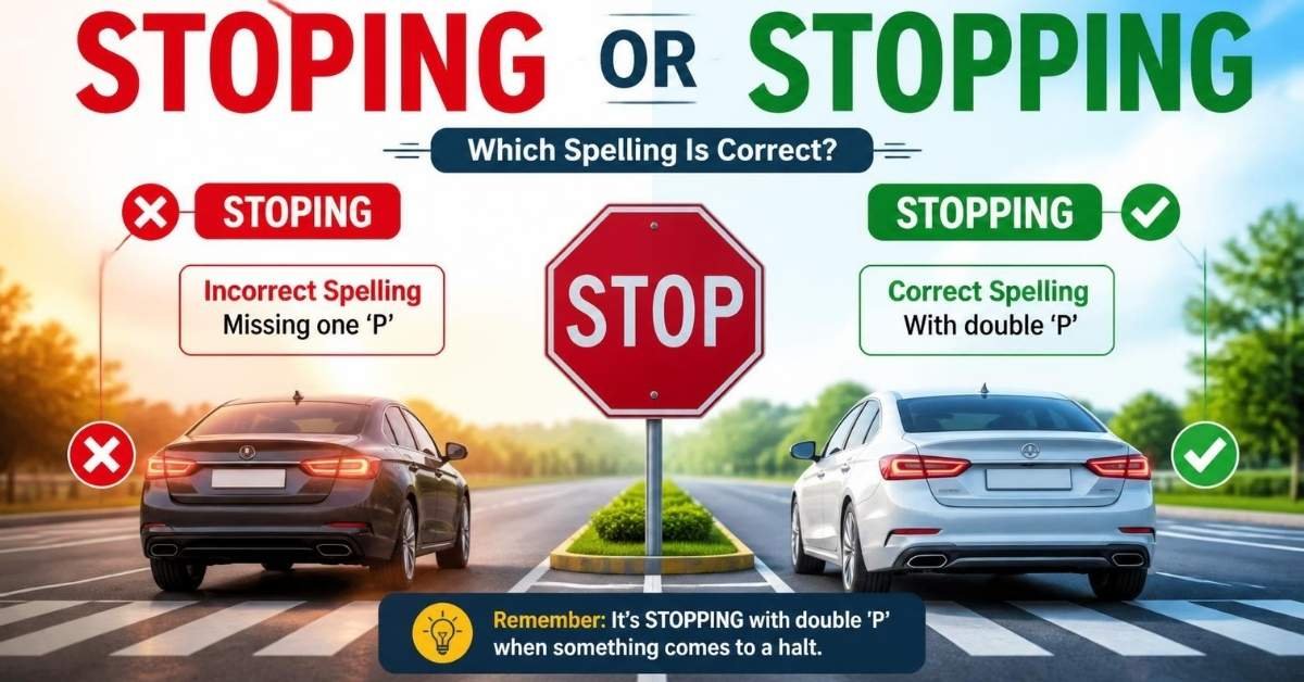 stoping or stopping
